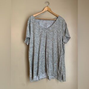 J jill pure jill side slit elliptical tee shirt blouse 2x pima cotton